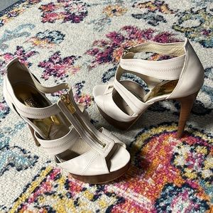 Michael Kors Zip Up Platform Sandals 7-1/2